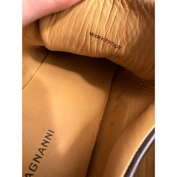 Magnanni Cristian 15745 Gray Leather Sneaker Lace up Shoes Mens Sz 14 - Picture 3 of 8